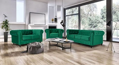 Velvet Chesterfield Sofa Suite Armchair 2 & 3 Seater | Sofa Selection UK