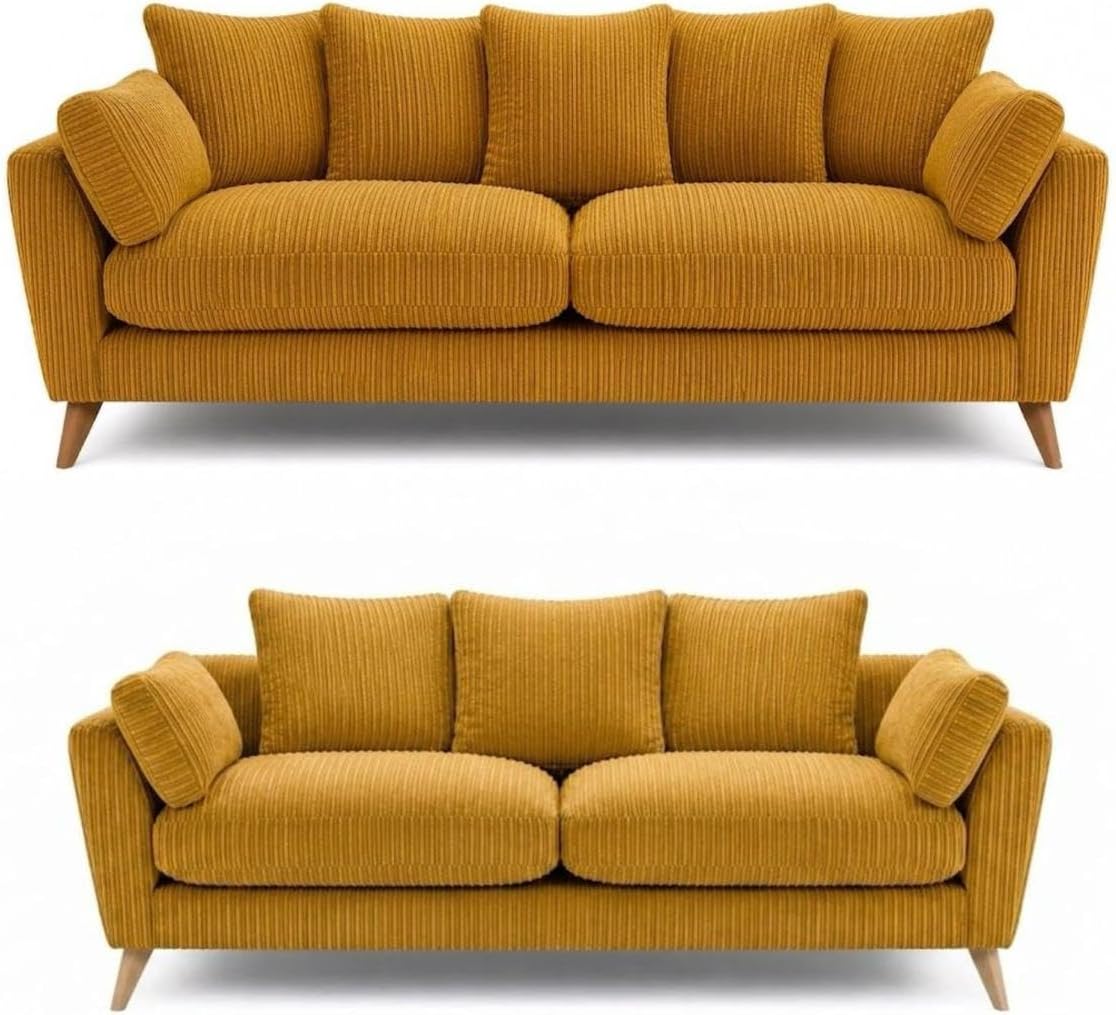 SofaSelection Harlow 3+2 Seater Sofa Set - Mustard