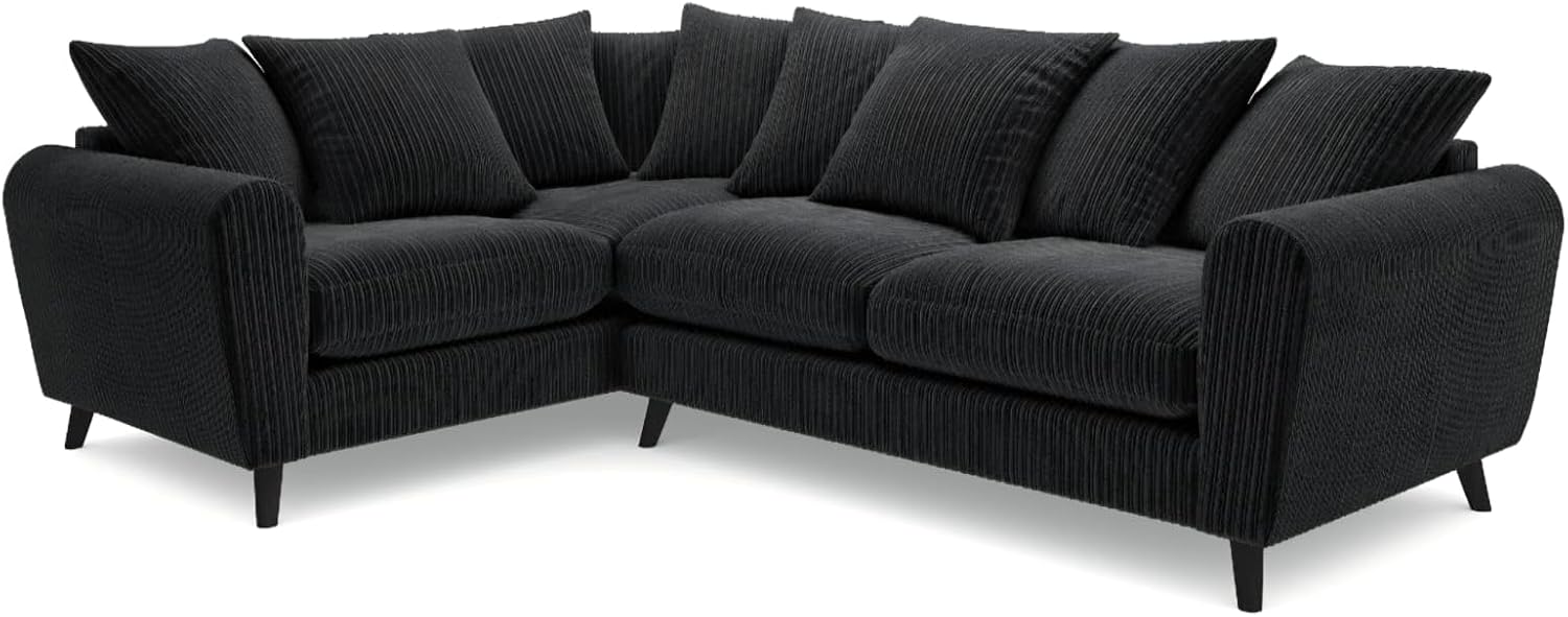 SofaSelection Harlow Left Hand Corner Sofa - Black