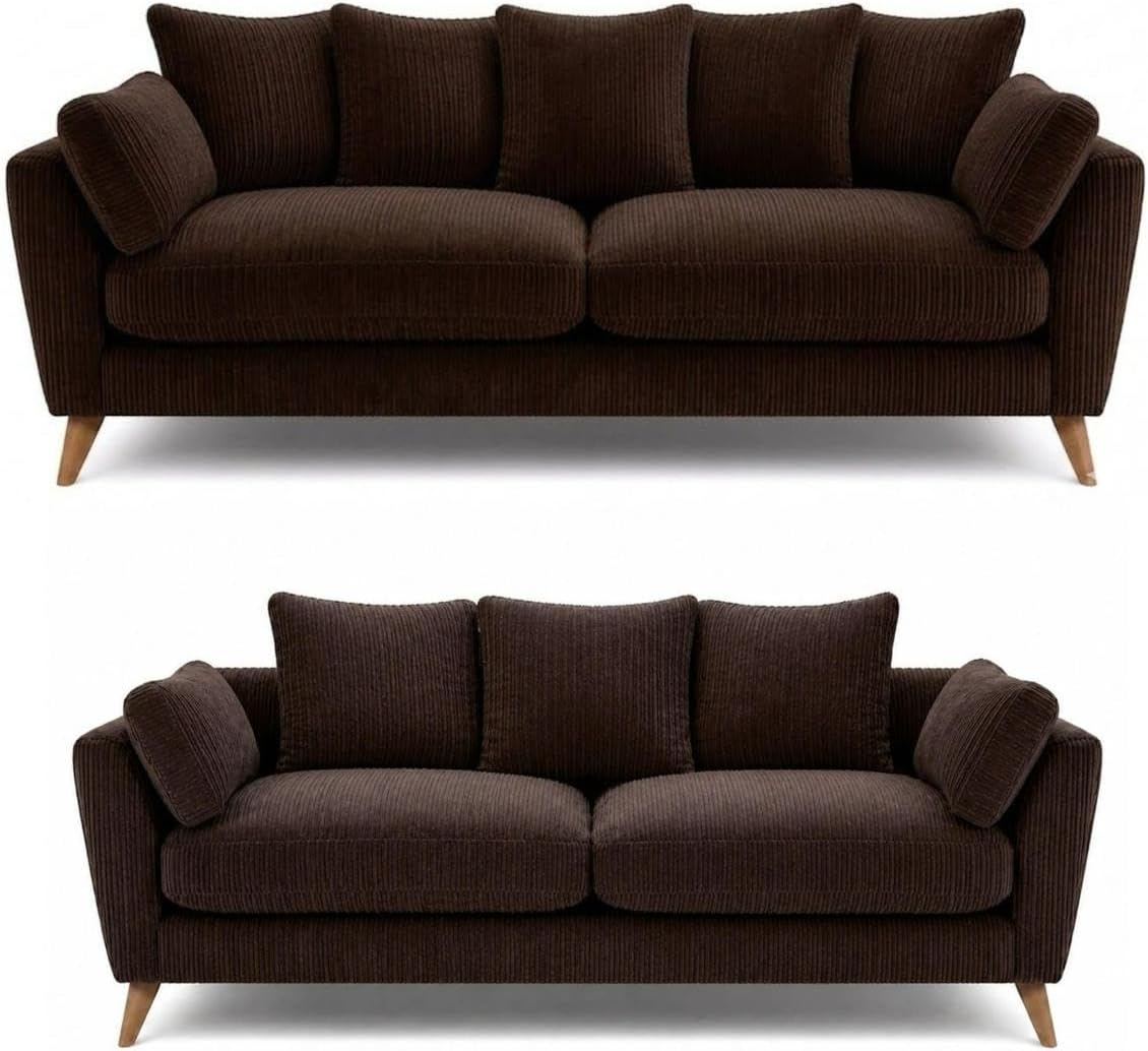 SofaSelection Harlow 3+2 Seater Sofa Set - Brown