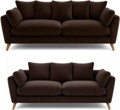 SofaSelection Harlow 3+2 Seater Sofa Set - Brown