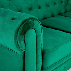 Velvet Chesterfield Sofa Suite Armchair 2 & 3 Seater | Sofa Selection UK