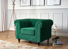 Velvet Chesterfield Sofa Suite Armchair 2 & 3 Seater | Sofa Selection UK