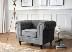 Velvet Chesterfield Sofa Suite Armchair 2 & 3 Seater | Sofa Selection UK