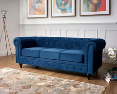Velvet Chesterfield Sofa Suite Armchair 2 & 3 Seater | Sofa Selection UK