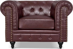 Velvet Chesterfield Armchair | Sofa Selection UK