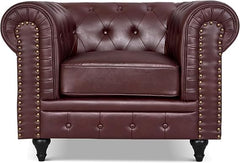 Velvet Chesterfield Armchair | Sofa Selection UK