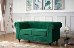 Velvet Chesterfield Sofa Suite Armchair 2 & 3 Seater | Sofa Selection UK