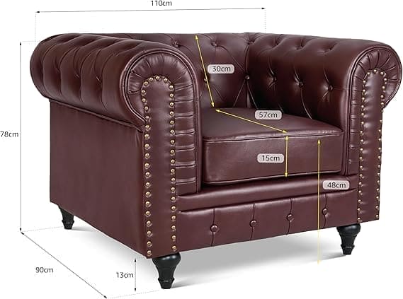 Velvet Chesterfield Armchair | Sofa Selection UK