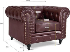 Velvet Chesterfield Armchair | Sofa Selection UK