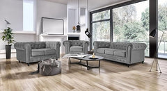 Velvet Chesterfield Sofa Suite Armchair 2 & 3 Seater | Sofa Selection UK