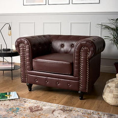 Velvet Chesterfield Armchair | Sofa Selection UK