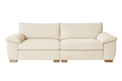 Jumbo Cord Sectional 3 Seater Sofa – Plush Support & Soft Cord Fabric, Space-Saving Split Design, Comfortable Sofa for Modern Living Rooms