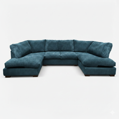 Sofa Selection's U-Shaped Cord Sofa - Large Modular Sofa with Memory Foam Seating & Removable Cushion Covers - Seats 6-7 People - Ideal Sofa for Living Room