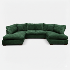 Sofa Selection's U-Shaped Cord Sofa - Large Modular Sofa with Memory Foam Seating & Removable Cushion Covers - Seats 6-7 People - Ideal Sofa for Living Room