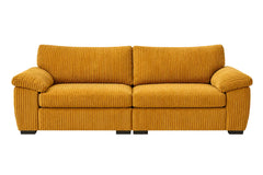 Jumbo Cord Sectional 3 Seater Sofa – Plush Support & Soft Cord Fabric, Space-Saving Split Design, Comfortable Sofa for Modern Living Rooms