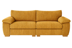 Jumbo Cord Sectional 2-Seater Sofa – Deep Cushioned Couch with Soft Fabric & Space-Saving Split Design | Compact Couch for Modern Living Rooms