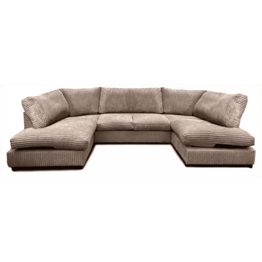 Sofa Selection's U-Shaped Cord Sofa - Large Modular Sofa with Memory Foam Seating & Removable Cushion Covers - Seats 6-7 People - Ideal Sofa for Living Room