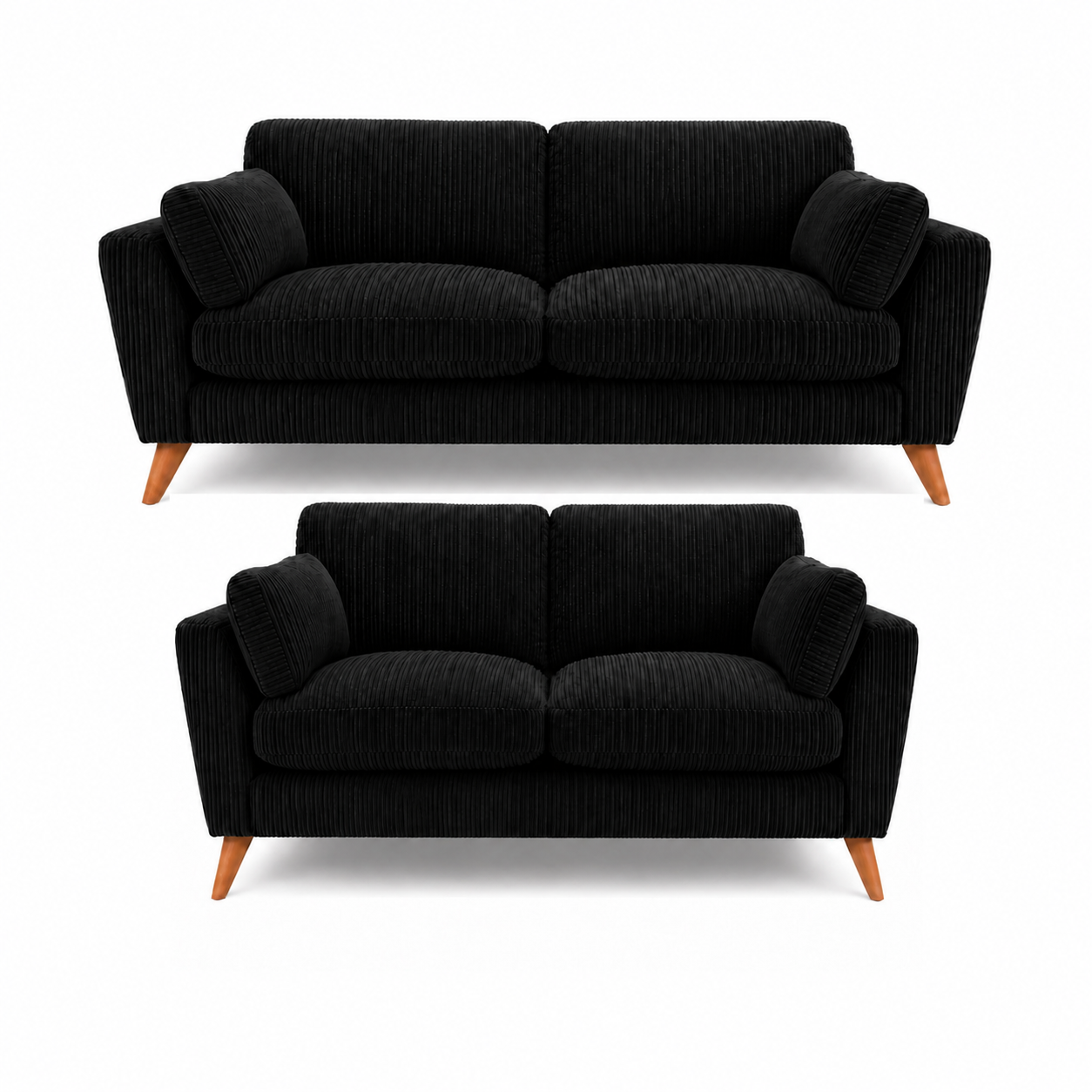 Sofa Selection Harlow High Back 3 Seater - Black