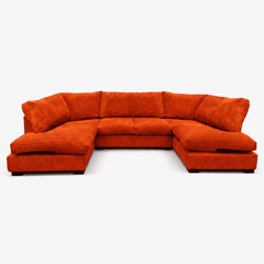 Sofa Selection's U-Shaped Cord Sofa - Large Modular Sofa with Memory Foam Seating & Removable Cushion Covers - Seats 6-7 People - Ideal Sofa for Living Room