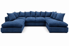Sofa Selection's U-Shaped Cord Sofa - Large Modular Sofa with Memory Foam Seating & Removable Cushion Covers - Seats 6-7 People - Ideal Sofa for Living Room