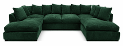 Sofa Selection's U-Shaped Cord Sofa - Large Modular Sofa with Memory Foam Seating & Removable Cushion Covers - Seats 6-7 People - Ideal Sofa for Living Room