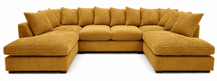 Sofa Selection's U-Shaped Cord Sofa - Large Modular Sofa with Memory Foam Seating & Removable Cushion Covers - Seats 6-7 People - Ideal Sofa for Living Room