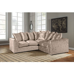 Crushed Velvet 5 Seater Corner Sofa