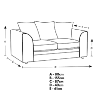 Chenille 2 Seater Sofa