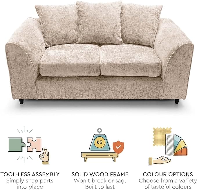 Chenille 2 Seater Sofa