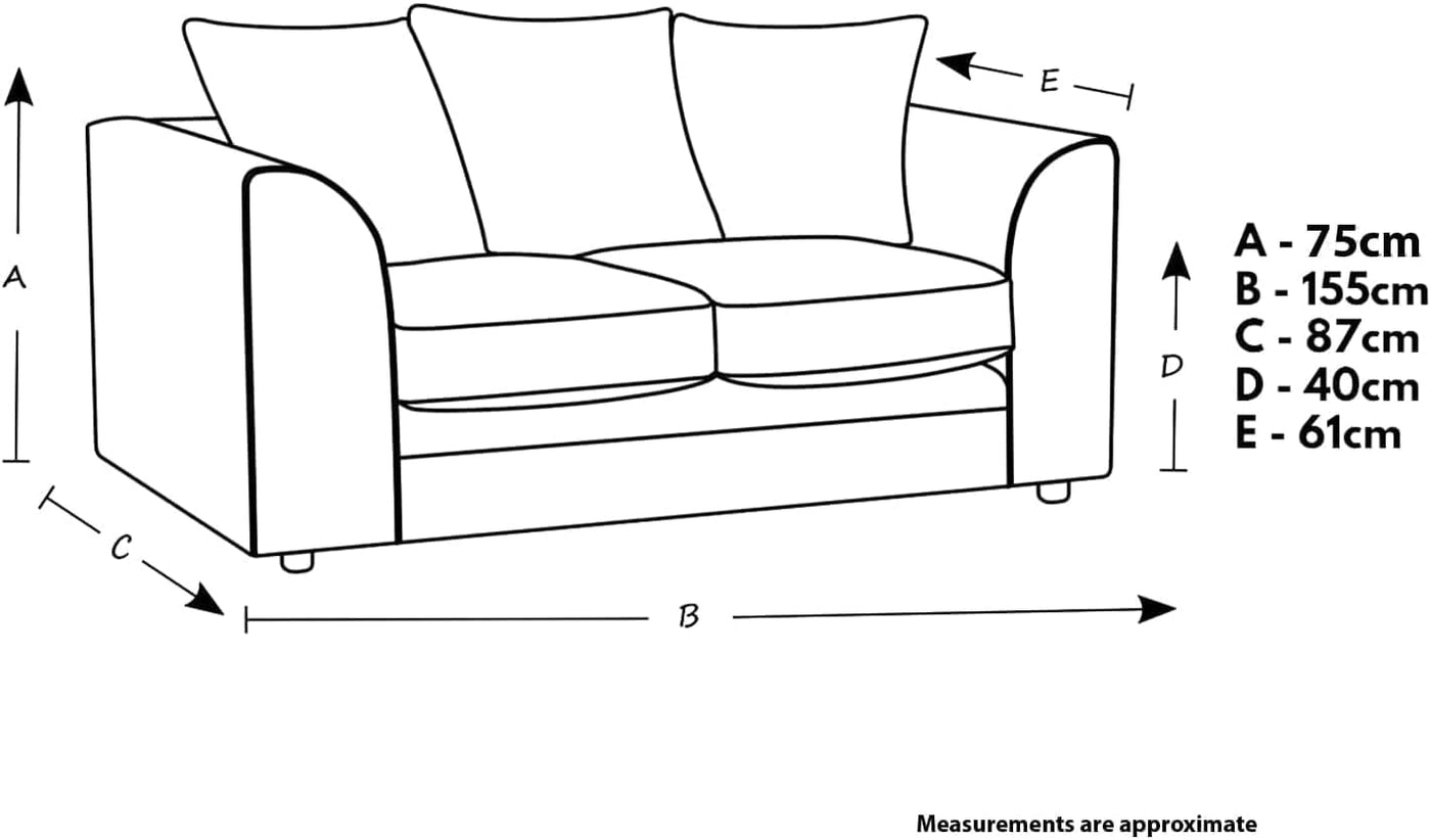 Jumbo Cord (Scatter Back) 2 Seater Sofa