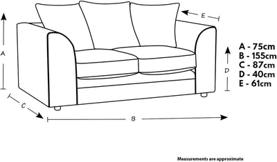 Jumbo Cord (Scatter Back) 2 Seater Sofa
