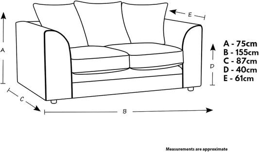 Jumbo Cord (Scatter Back) 2 Seater Sofa