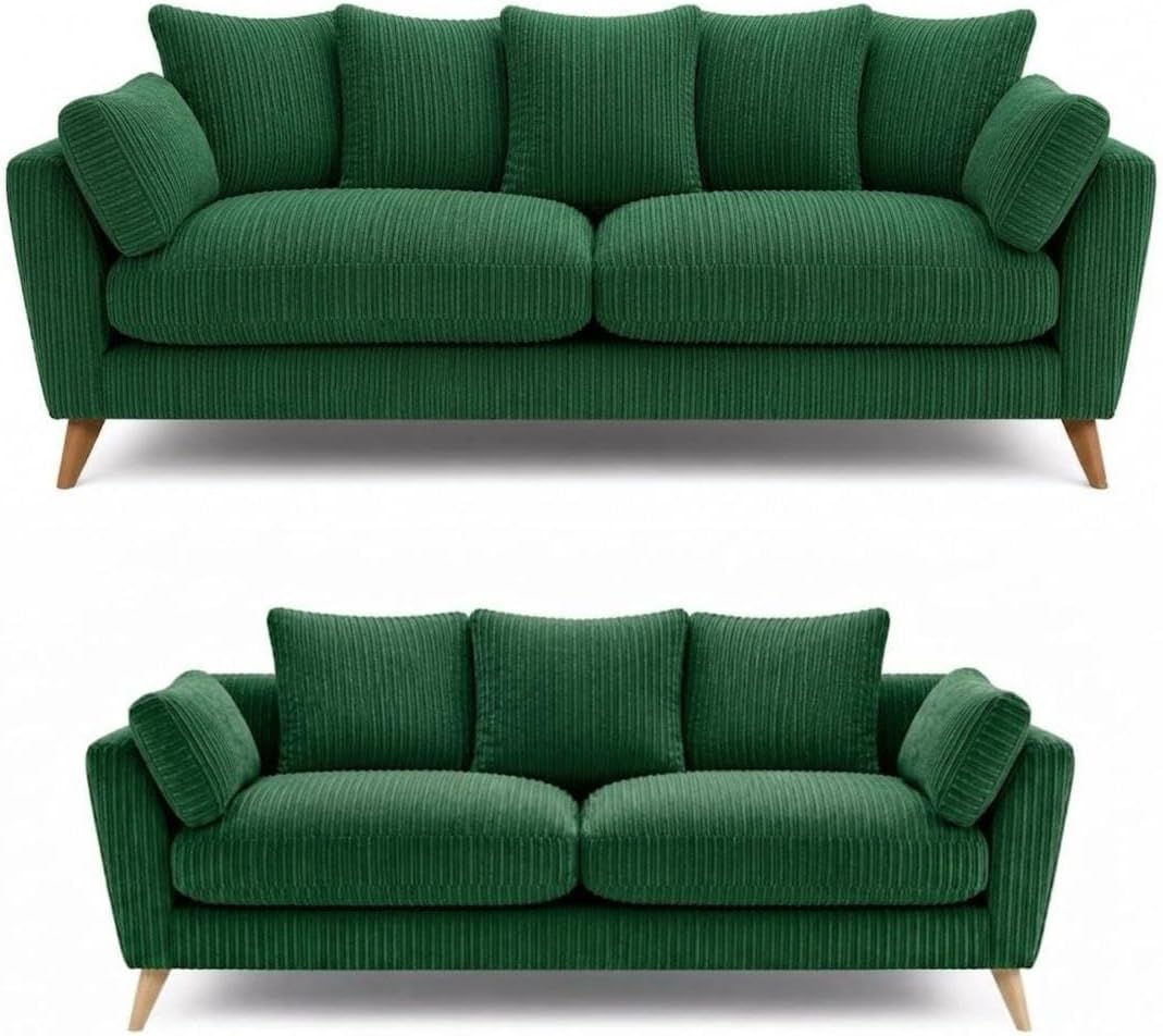 SofaSelection Harlow 3+2 Seater Sofa Set - Green