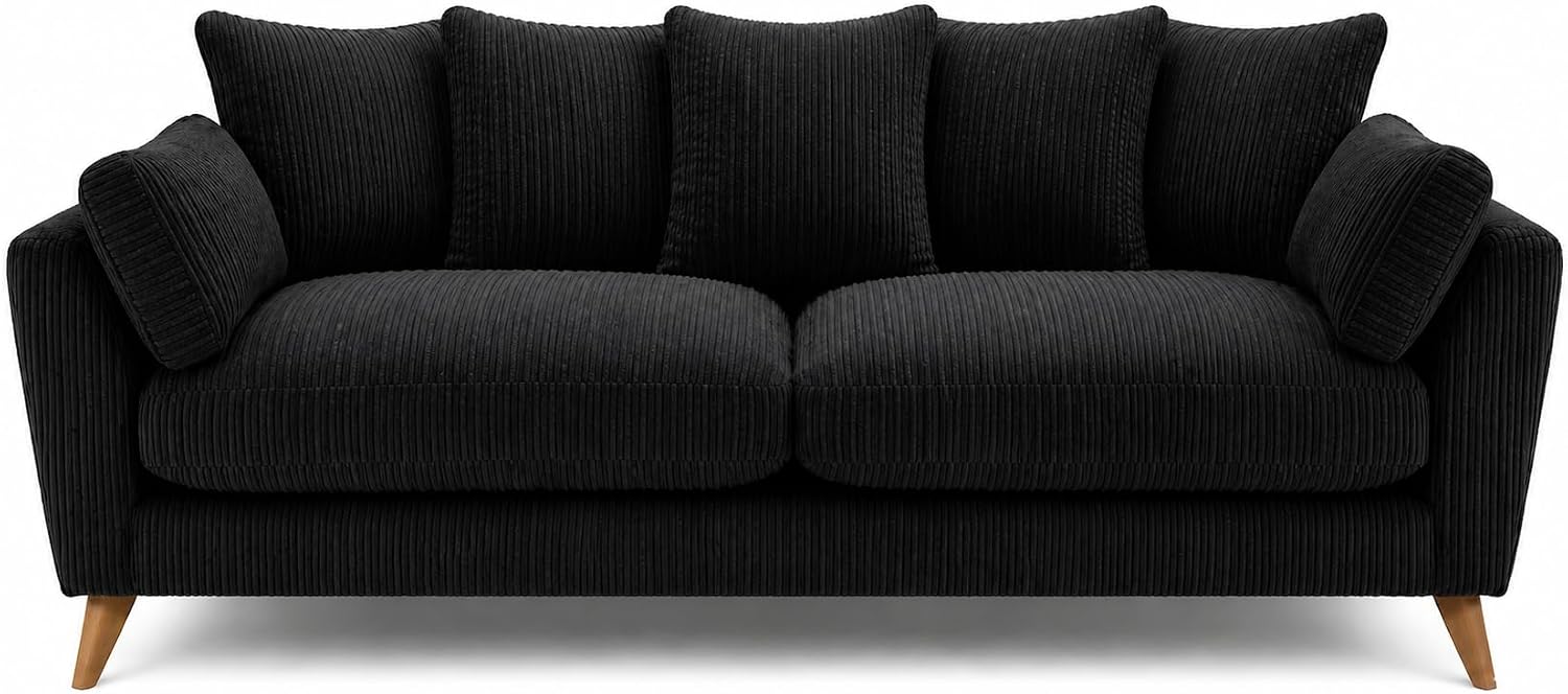 SofaSelection Harlow 3 Seater Sofa - Black