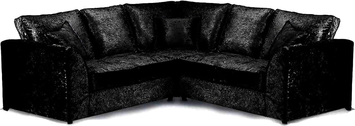 Crushed Velvet 5 Seater Corner Sofa