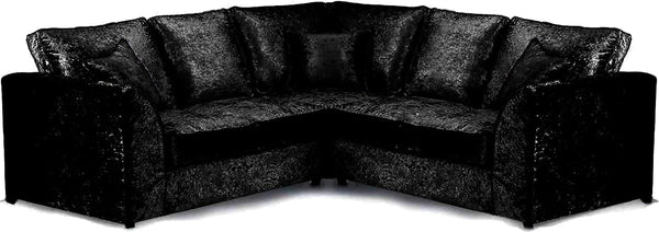 Crushed Velvet 5 Seater Corner Sofa