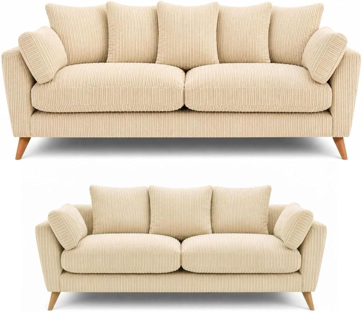 SofaSelection Harlow 3+2 Seater Sofa Set - Cream