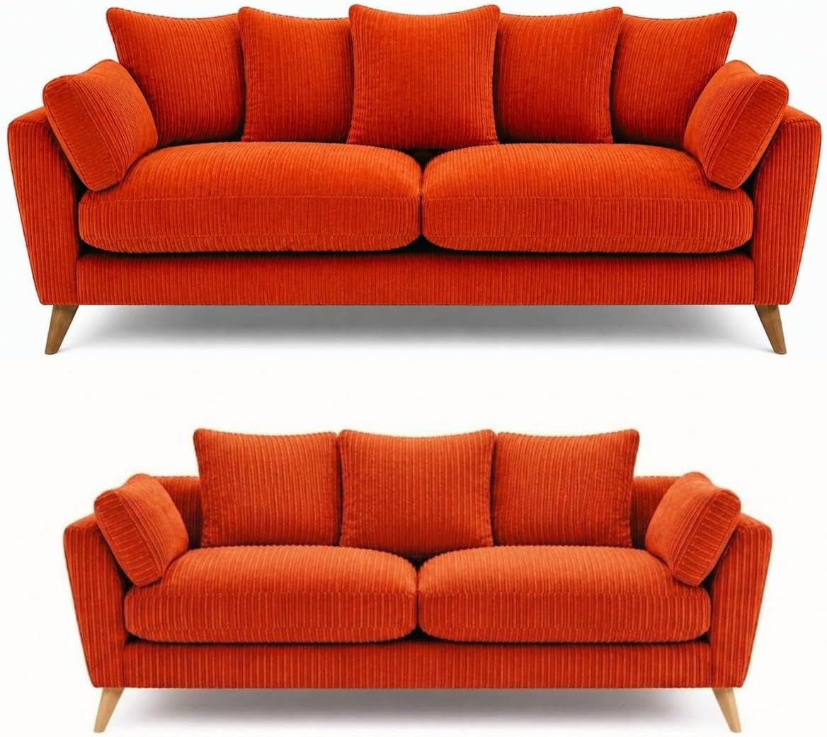 SofaSelection Harlow 3+2 Seater Sofa Set - Orange
