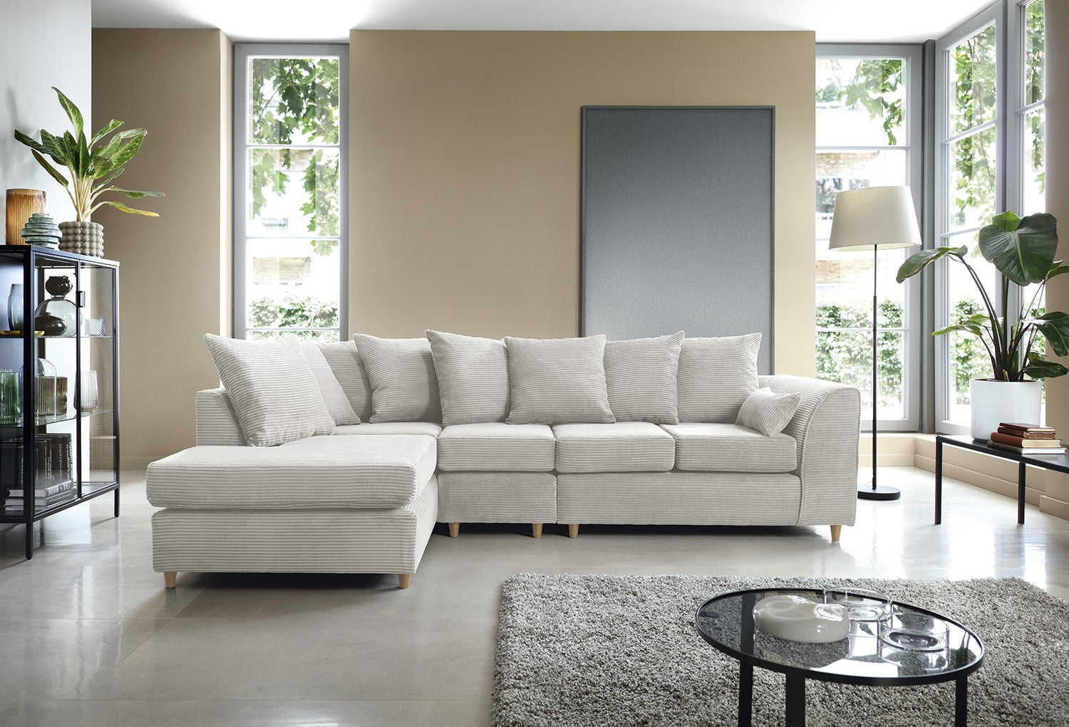 Jumbo Cord 5 Seater Corner Sofa Sofa Selection UK