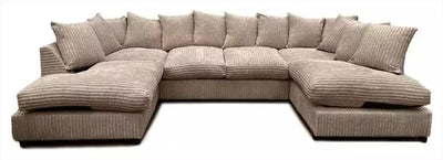 Sofa Selection's U-Shaped Cord Sofa - Large Modular Sofa with Memory Foam Seating & Removable Cushion Covers - Seats 6-7 People - Ideal Sofa for Living Room