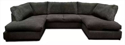 Sofa Selection's U-Shaped Cord Sofa - Large Modular Sofa with Memory Foam Seating & Removable Cushion Covers - Seats 6-7 People - Ideal Sofa for Living Room