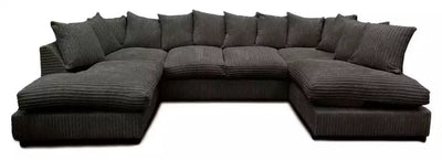 Sofa Selection's U-Shaped Cord Sofa - Large Modular Sofa with Memory Foam Seating & Removable Cushion Covers - Seats 6-7 People - Ideal Sofa for Living Room