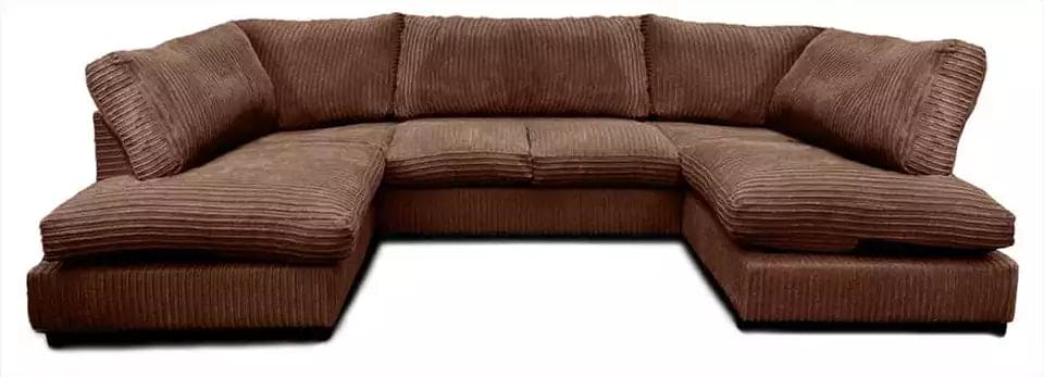 Sofa Selection's U-Shaped Cord Sofa - Large Modular Sofa with Memory Foam Seating & Removable Cushion Covers - Seats 6-7 People - Ideal Sofa for Living Room
