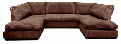 Sofa Selection's U-Shaped Cord Sofa - Large Modular Sofa with Memory Foam Seating & Removable Cushion Covers - Seats 6-7 People - Ideal Sofa for Living Room