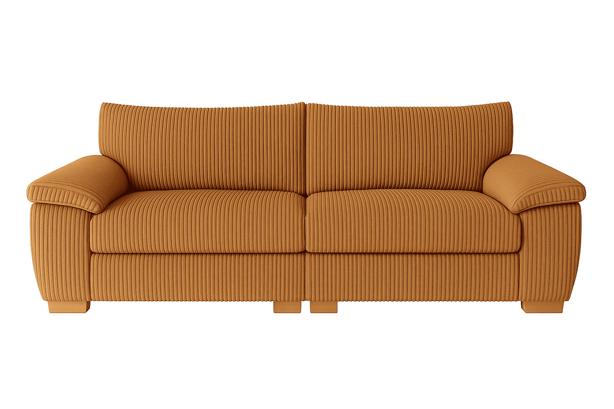 Jumbo Cord Sectional 2-Seater Sofa – Deep Cushioned Couch with Soft Fabric & Space-Saving Split Design | Compact Couch for Modern Living Rooms