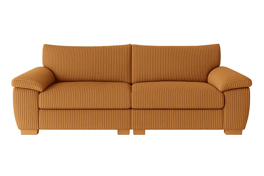 Jumbo Cord Sectional 2-Seater Sofa – Deep Cushioned Couch with Soft Fabric & Space-Saving Split Design | Compact Couch for Modern Living Rooms