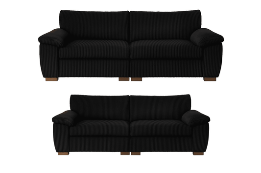 Jumbo Cord Sectional 3 and 2 Seater Sofa – Plush Support & Soft Cord Fabric, Space-Saving Split Design, Comfortable Sofa for Modern Living Rooms