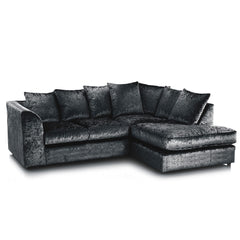 Crushed Velvet 4 Seater Corner Sofa