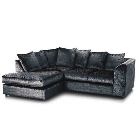 Crushed Velvet 4 Seater Corner Sofa